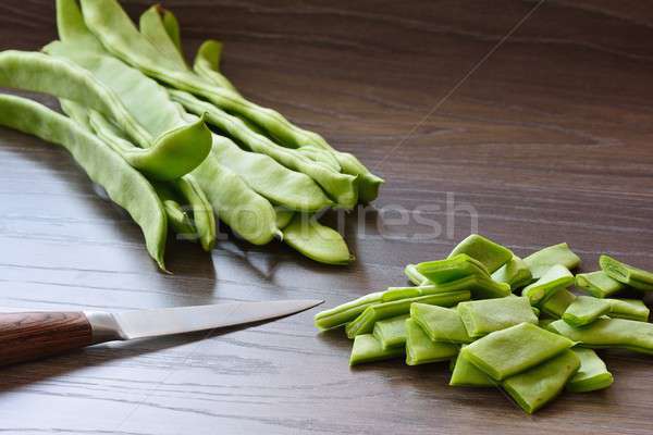 Fresh green peas on table Stock photo © asturianu
