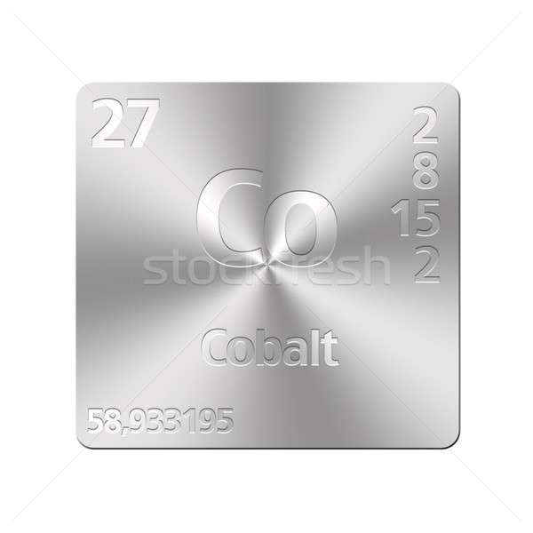 Kobalt izolált fém gomb periódusos rendszer oktatás Stock fotó © asturianu