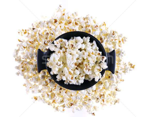 Isoliert Popcorn frisch weiß Essen Kino Stock foto © asturianu