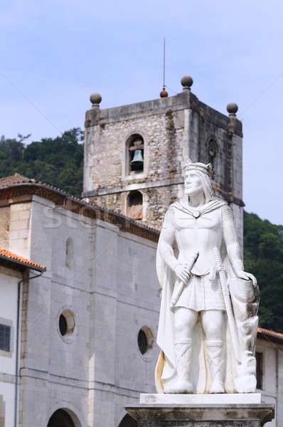 Statue of King Silo in Pravia Stock photo © asturianu