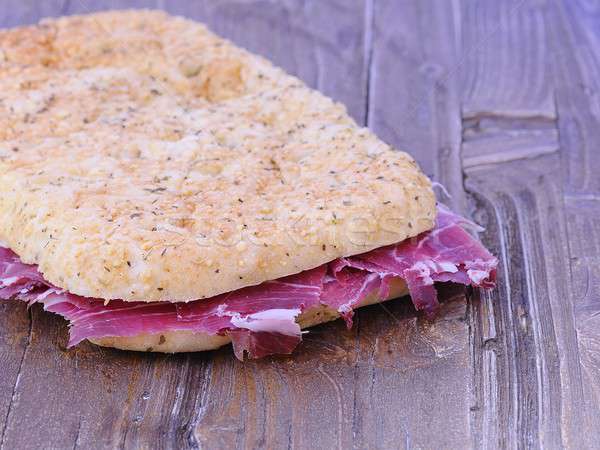 Focaccia with ham Iberian. Stock photo © asturianu