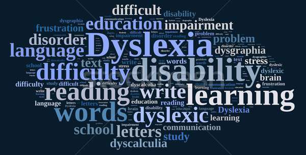 Word cloud about dyslexia Stock photo © asturianu