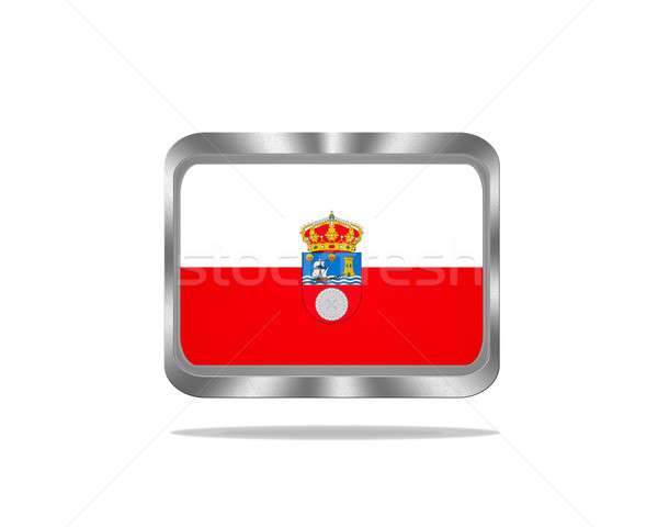 Metal Cantabria flag. Stock photo © asturianu