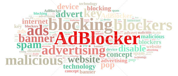 Word cloud on ad blockers. Stock photo © asturianu