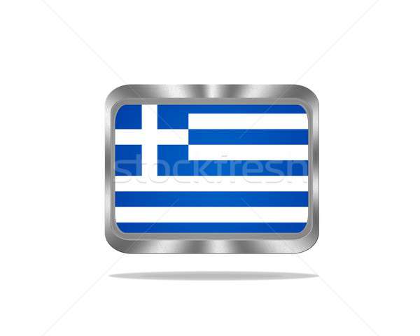 Metal Greece flag. Stock photo © asturianu