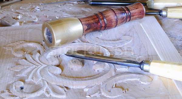 Wood carving tools. Stock photo © asturianu