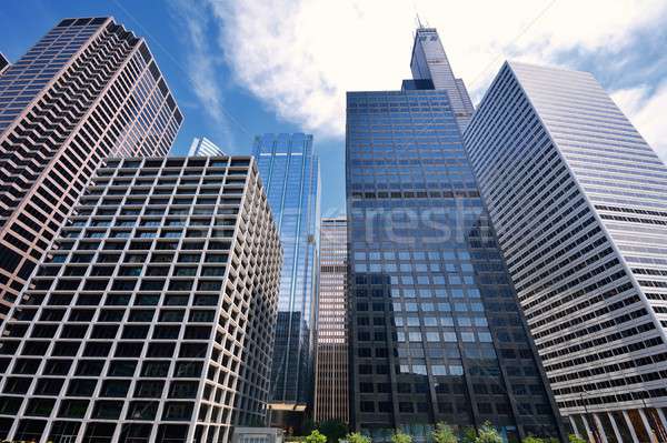 Wolkenkratzer Chicago Illinois USA Detail modernen Stock foto © asturianu