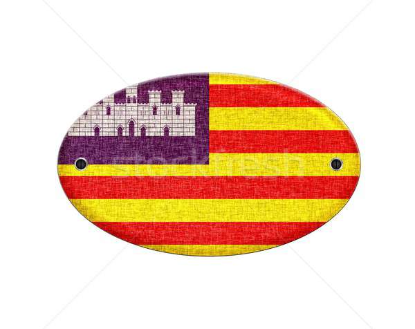 Wooden Balearic islands flag. Stock photo © asturianu