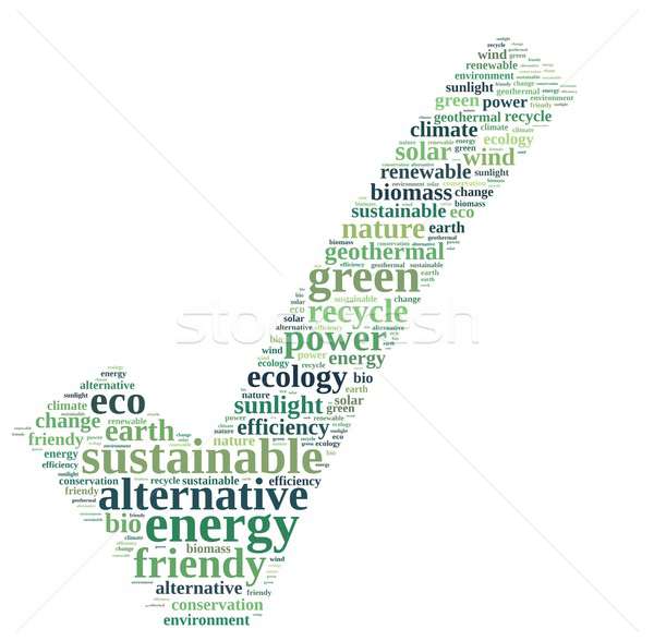 Energie rinnovabili word cloud illustrazione natura nube potere Foto d'archivio © asturianu