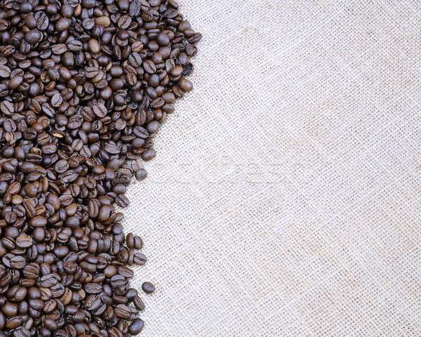  Coffee beans on a burlap. Stock photo © asturianu