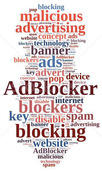 Word cloud on ad blockers. Stock photo © asturianu