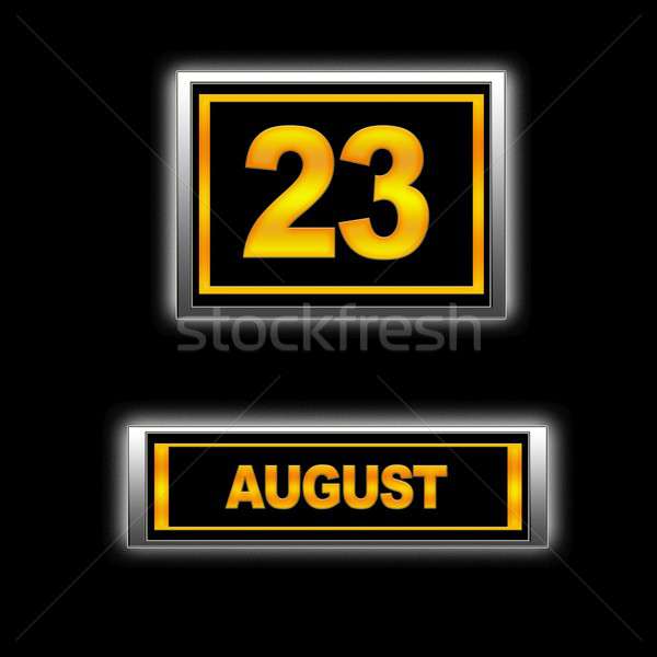 август иллюстрация календаря образование черный повестки Сток-фото © asturianu