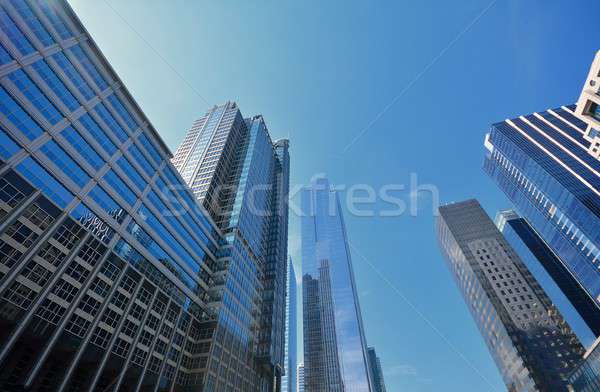 Stock fotó: Felhőkarcolók · Chicago · Illinois · USA · részlet · modern