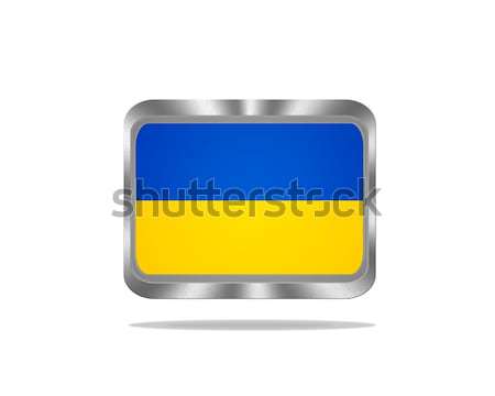 Metall Ukraine Flagge Illustration weiß Hintergrund Stock foto © asturianu