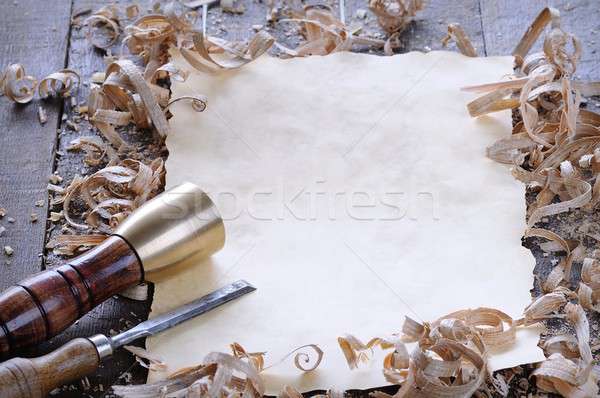 Carpenter tools with blank. Stock photo © asturianu