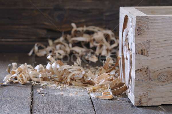 Drawer wood dovetail. Stock photo © asturianu
