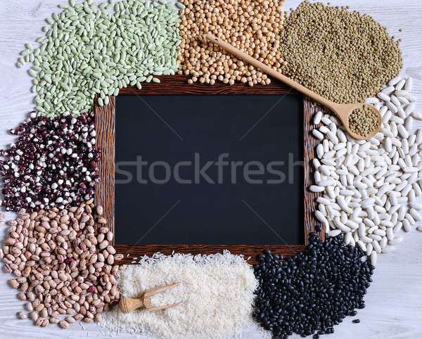 Legumes with blackboard. Stock photo © asturianu