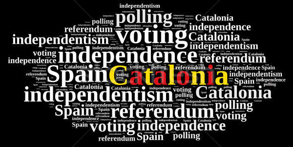 Népszavazás Spanyolország illusztráció szófelhő Európa vidék Stock fotó © asturianu