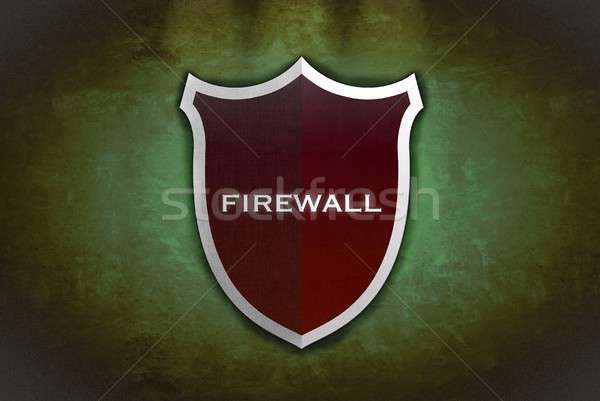Firewall scut ilustrare negru verde Internet Imagine de stoc © asturianu