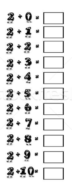 Addition table 2. Stock photo © asturianu
