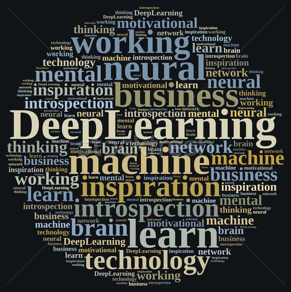 Word cloud on Deep Learning. Stock photo © asturianu
