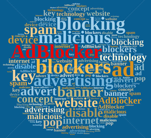 Word cloud on ad blockers. Stock photo © asturianu