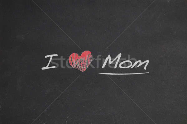 愛 ママ 黒板 フレーズ 幸せ 壁 ストックフォト © asturianu