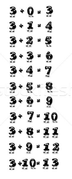 Addition table, three. Stock photo © asturianu