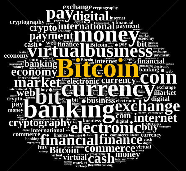 Word cloud relating to Bitcoin. Stock photo © asturianu