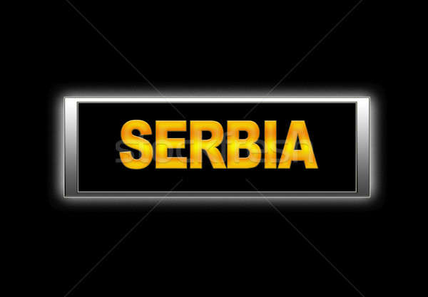 Serbia iluminado signo fondo vacaciones vacaciones Foto stock © asturianu