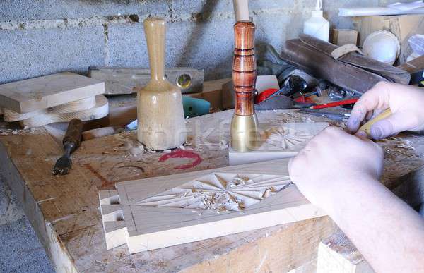 Wood carving tools. Stock photo © asturianu