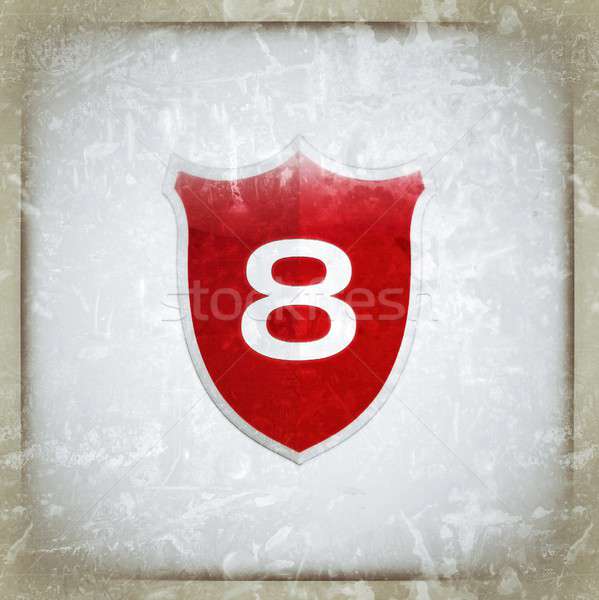 Secure shield number 8. Stock photo © asturianu