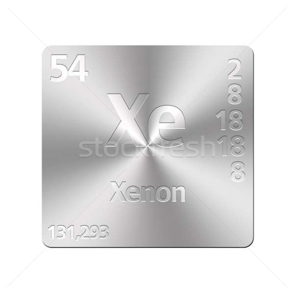 Xenon izolat metal buton educaţie Imagine de stoc © asturianu