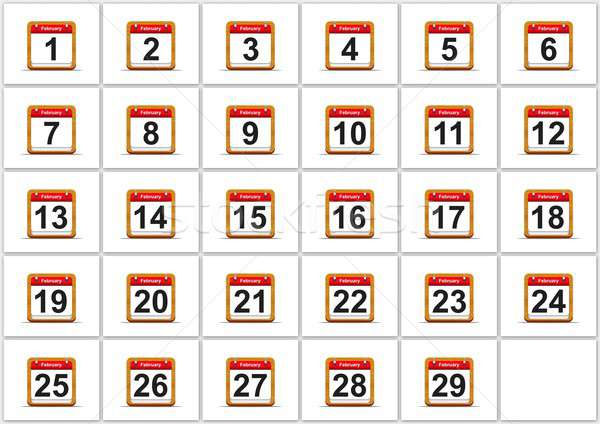 Ilustración elegante calendario blanco oficina madera Foto stock © asturianu