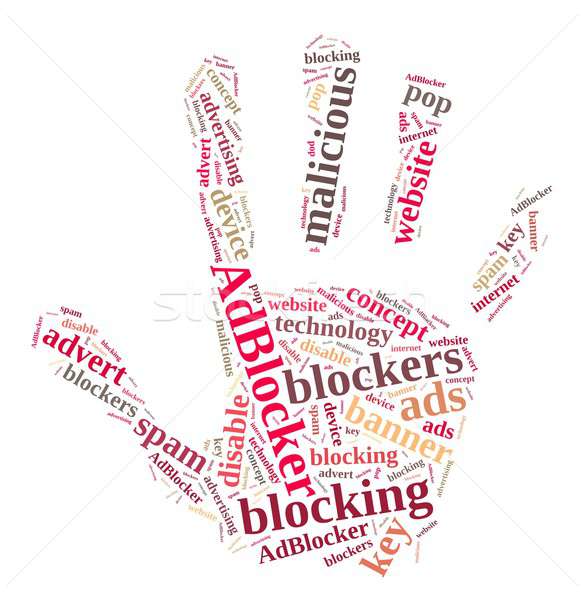 Word cloud on ad blockers. Stock photo © asturianu