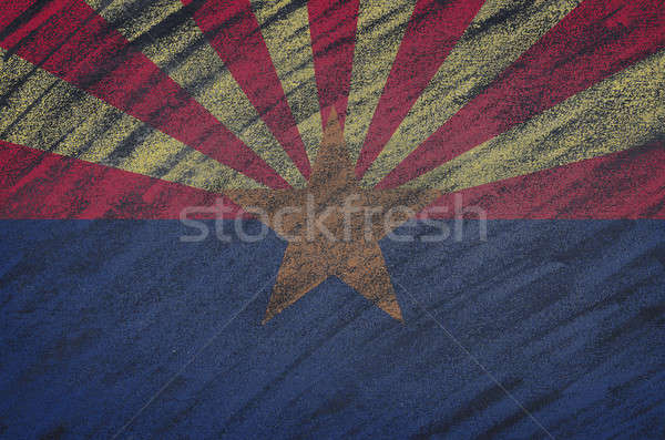 [[stock_photo]]: Arizona · pavillon · peint · craie · tableau · noir