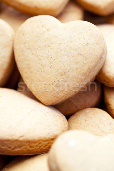 Heart-shaped home made cookies Stock photo © avdveen