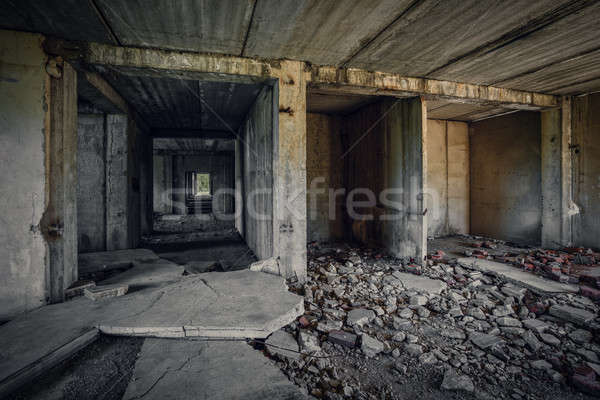 Stock photo: old abandoned unfinished building 