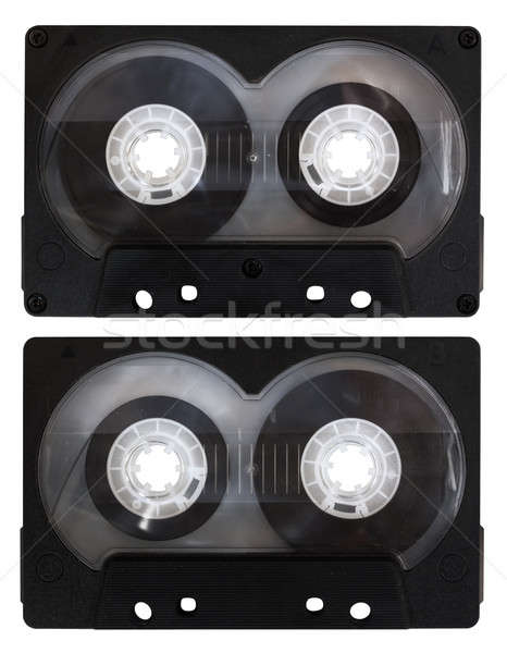 аудио кассету изолированный белый сторона технологий Сток-фото © Avlntn