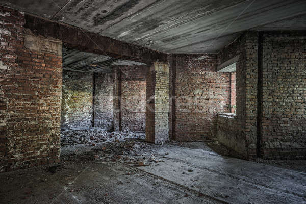 Vieux abandonné bâtiment intérieur mur [[stock_photo]] © Avlntn
