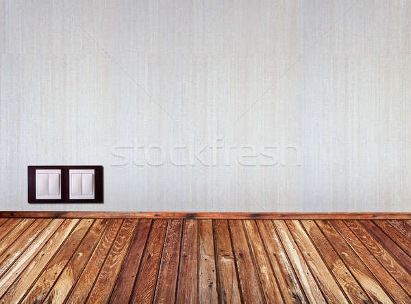 Villanykapcsoló belső fa fény terv otthon Stock fotó © Avlntn