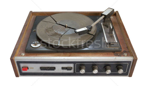 old record-player isolated on white background Stock photo © Avlntn