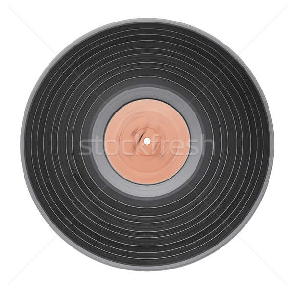 Stockfoto: Oude · vinyl · record · geïsoleerd · witte