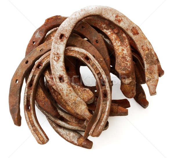 stack of old horseshoes Stock photo © Avlntn