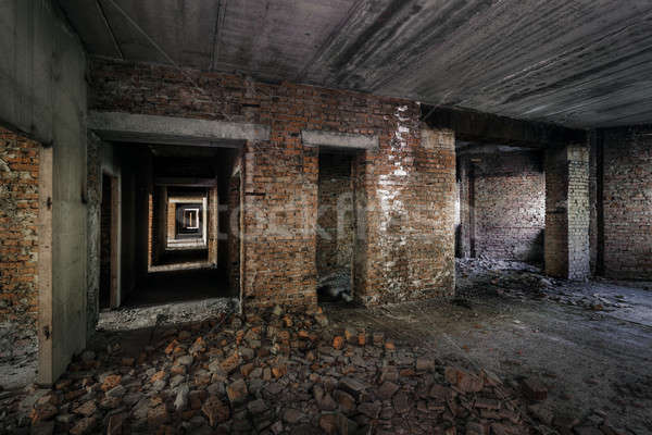 Vieux abandonné bâtiment intérieur mur [[stock_photo]] © Avlntn
