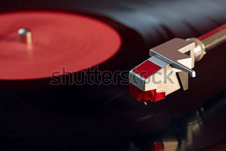 Bakelit játékos klasszikus fekete retro lemezjátszó Stock fotó © Avlntn