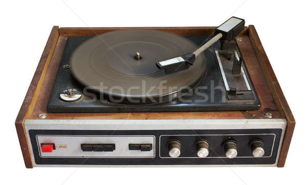 old record-player isolated on white background Stock photo © Avlntn