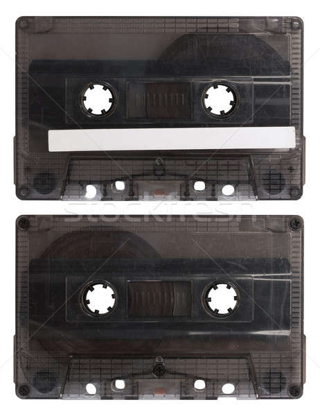 аудио кассету изолированный белый сторона технологий Сток-фото © Avlntn