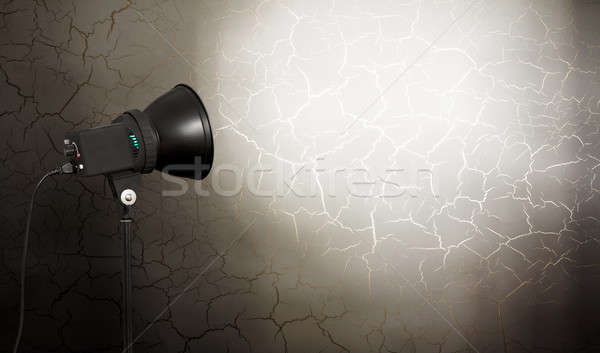 spot light on concrete wall Stock photo © Avlntn