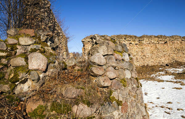Twierdza ruiny Fotografia budowy budynków czasu Zdjęcia stock © avq